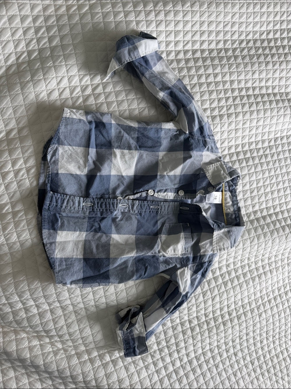 Carter’s Toddler Boys Blue Plaid Button Down Shirt 18M